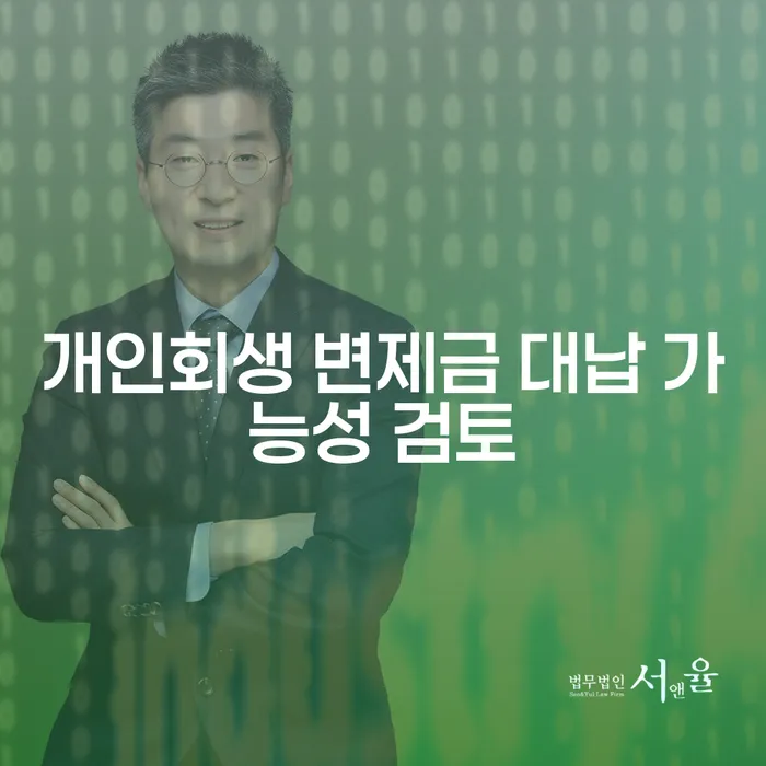 개인회생 변제금 대납 가능성 검토, 어떻게 해야 할까요?